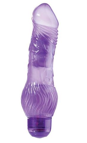 Фиолетовый гелевый вибратор JELLY JOY 7INCH 10 RHYTHMS PURPLE - 17,5 см. - Dream Toys Jelly Joy 20846