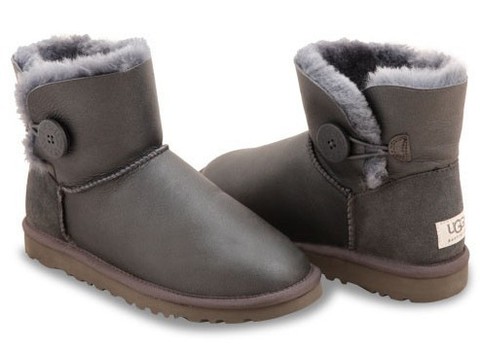 UGG Bailey Button Mini Metallic Grey