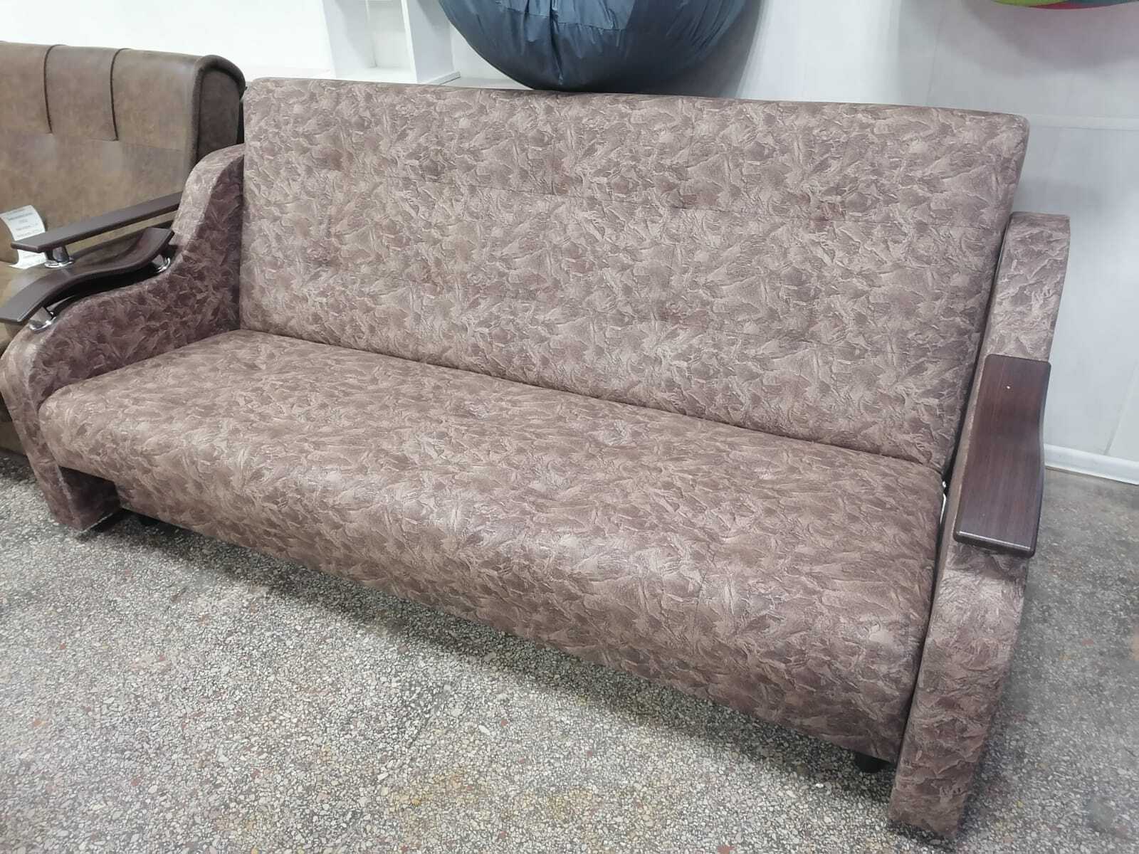 Диван-книжка "Твикс с простежкой" ( коричневый мрамор флок) – купить за ...