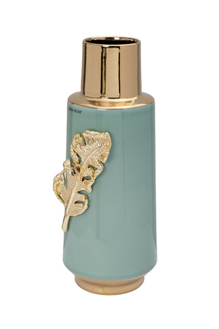 Ваза декоративная керамическая 15х14х38см Garda Decor с золотым декором