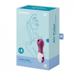 Вакуумный стимулятор клитора с вибрацией Satisfyer Lucky Libra ягодный