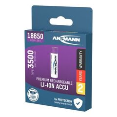 Аккумулятор 18650 LI-ION ANSMANN 3.6V, 3500mAh