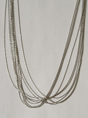 Колье из серебра,10 нитей (серебряная цепочка).