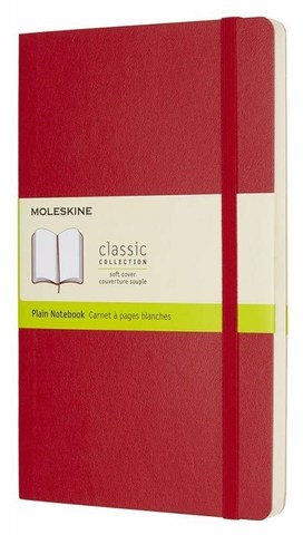 Блокнот Moleskine Classic Soft, цвет красный, без разлиновки