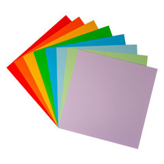 Бумага цветная для оригами Каляка-Маляка 195х195 мм, 8 цветов 8 листов, 80 г/м2 в папке/БЦОКМ08