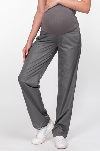 Утепленные брюки для беременных 03254 серый