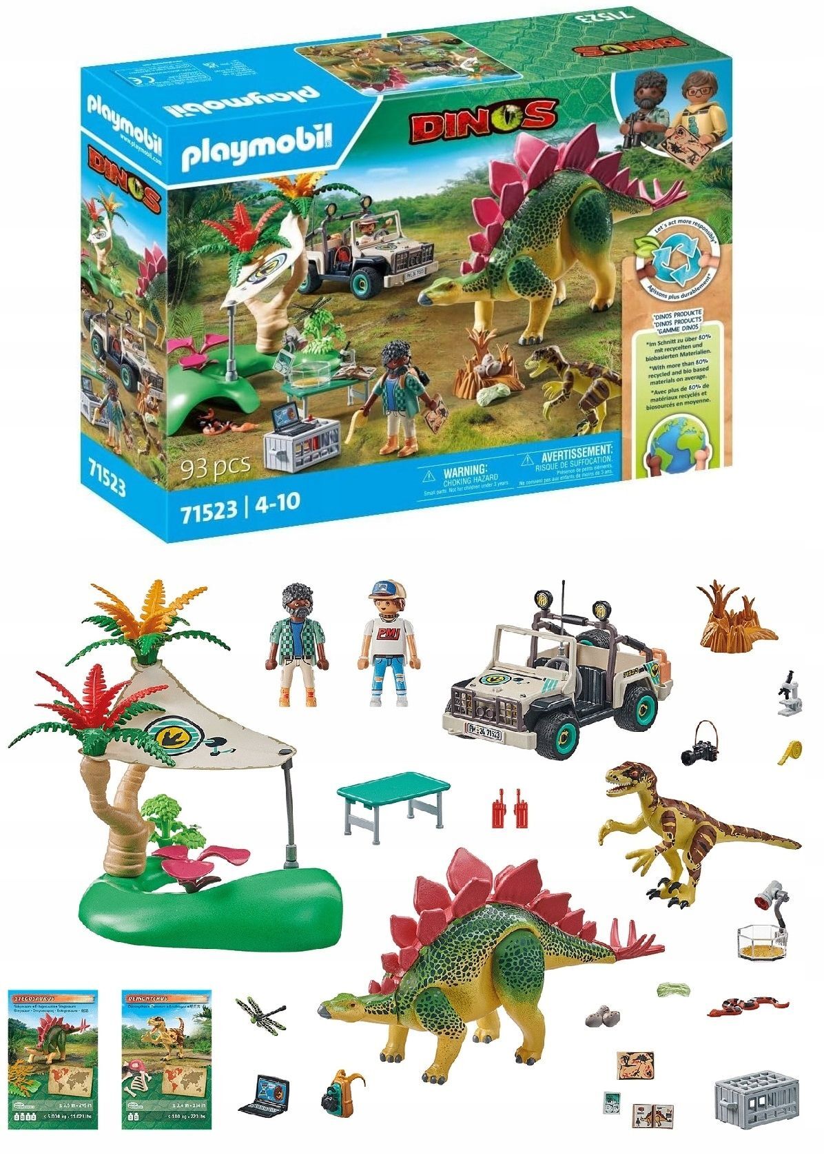 Конструктор Playmobil Dinos - Лагерь исследований динозавров,  исследовательское путешествие с учеными - Плеймобиль 71523 купить в Москве  | Доставка по России.