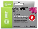 Картридж струйный Cactus CS-CLI8M пурпурный (12мл) для Canon Pixma MP470, MP500, MP510, MP520, MP530, MP600, MP800, MP810, MP830, MP970, iP3300, iP3500, iP4200, iP5200, iP5300, iP6600D, iP6700D, MX700, MX850, iX4000, iX5000, Pro9000, 9000Mark II