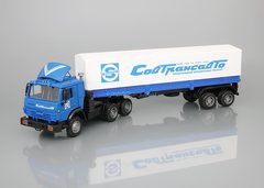 KAMAZ-54115 semitrailer with tarpaulin Sovtransavto metal spoiler Elecon 1:43