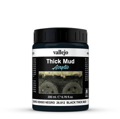 Средство для оформления подставок Vallejo серии Texture Black Mud (200мл)