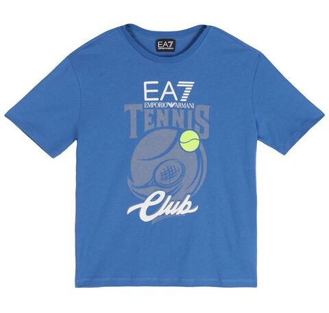 Детская теннисная футболка EA7 Boy Jersey T-Shirt - bright cobalt