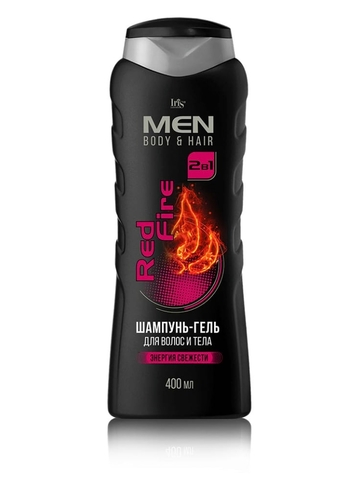 MEN Шампунь-гель для волос и тела Red fire   400 мл Iris