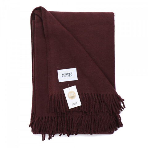 Плед 140x200 Schoner Wohnen Basics pflaume