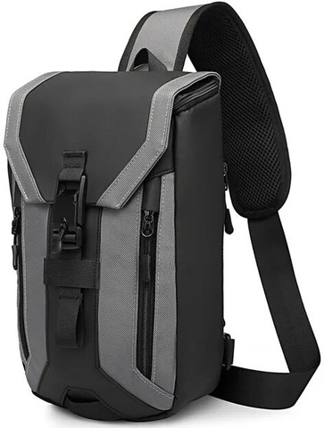 Картинка рюкзак однолямочный Ozuko 9334 Grey - 5
