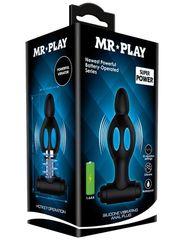 Черная анальная вибропробка Mr.Play - 11,8 см. - 