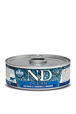 Farmina N&D Ocean консервы для кошек тунец с сардиной и креветками 70 гр