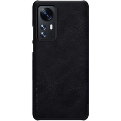 Кожаный чехол книжка от Nillkin для смартфона Xiaomi 12, 12X, 12S, серия Qin Leather