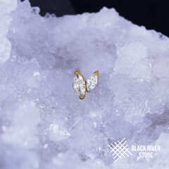 2K Millennium Marquise Crystal PVD Yellow