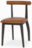Обеденный стул Lara Wood деревянный, коричневая экокожа