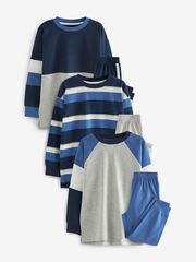 Пижама для мальчика Next K99-102, 3 шт., Синий, Серый