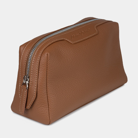 Несессер Trapèze кожи теленка, цвета карамель