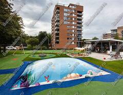 Надувная подушка «Подводное царство» для установки в грунт, 8×7×2 м