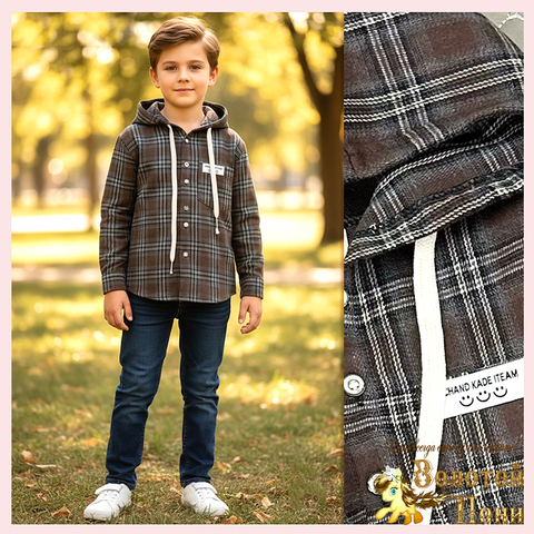 Рубашка с капюшоном м (4-8) 251204-W2047