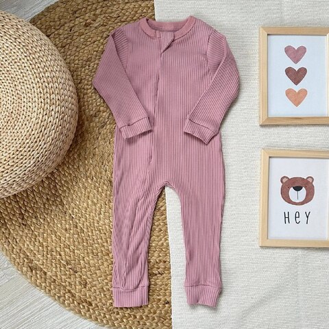 Комбинезон слип в рубчик на молнии