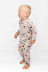 пижама  для мальчика  К 1552/северные зверята на бежевом