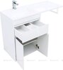 Aquanet 301352 Тумба c раковиной Токио 120L (Персона 120L) напольная 1 ящик 2 фасада цвет белый глянец (301352)