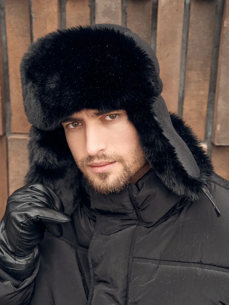 Шапка-ушанка мужская