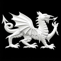 Силиконовый молд № 2415 дракон Правый