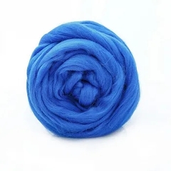 Шерсть для валяния "ТРО", гребенная лента, полутонкая шерсть, 100г, лесной колокольчик