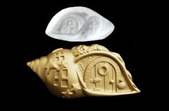 Силиконовый молд № 418 Домик ракушка № 1 серия домики для гномов и фей)