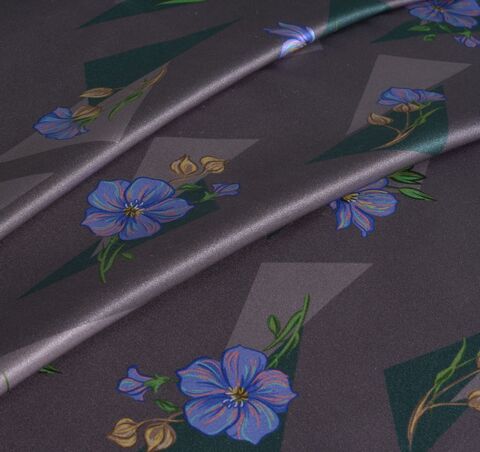 Наволочка 50x70 Mollen Первоцвет графитно-серая