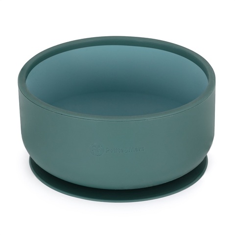 Silikon qab\PETITE&MARS Silicone 2-color bowl TAKE&MATCH Misty Green 6m+