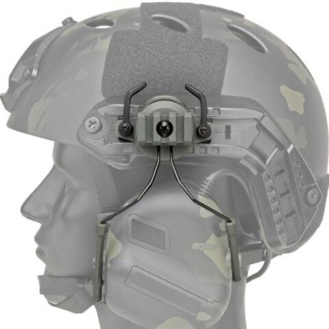 Крепление для активных наушников на шлем (олива