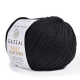 Пряжа Gazzal Baby Cotton 3433 черный