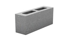 Блок керамзитобетонный перегородочный 2-пустотный 390х120х188