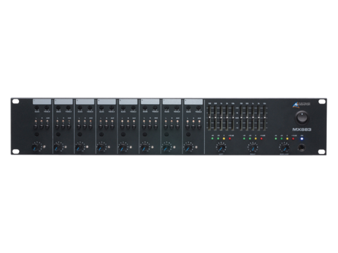 AMIS MX883 8 канальный рэковый стерео-микшер с графическим эквалайзером