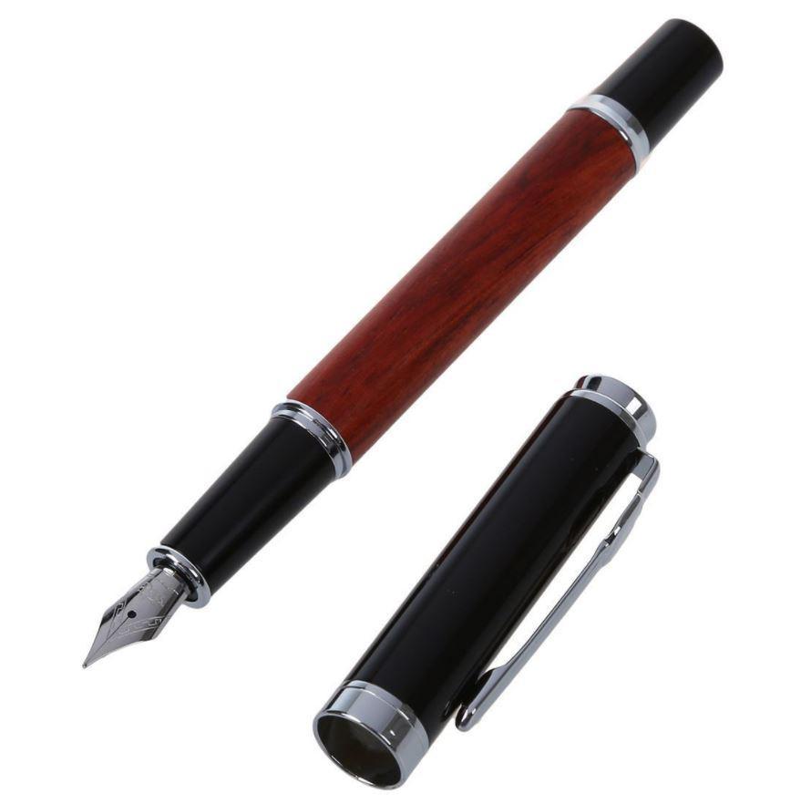 Перьевая ручка Jinhao 8802, Китай. Корпус из дерева. Перо М (0.75 мм). Заправка поршень. SALE 2000!