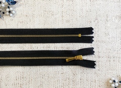 Молния металл Т0, L 50 см, н/р, чёрный с золотом