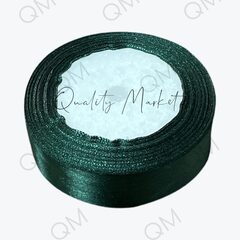 Лента атласная 2,5 см 25 ярдов (зеленая) №128