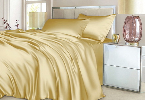 Постельное белье 2 спальное евро Luxe Dream Элит Шампань