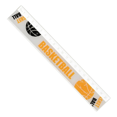 
          Линейка Basir пластиковая, серия "Спорт", с рисунком мячиков на корпусе, 20 см