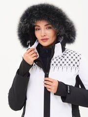 Женская горнолыжная куртка BATEBEILE белого цвета