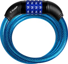 ЗУБР 950 мм, d 10 мм, кодовый, с изменяемым кодом, тросовый замок, Профессионал (37262-95)