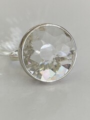 Горный хрусталь 590 (кольцо из серебра)