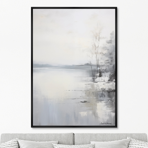 ArtNoMore - Репродукция картины на холсте Landscape collection, Winter lake, No 2, 2024г.