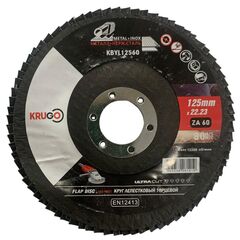 Круг лепестковый торцевой 125х22mm Р60 KRUGO KBYL12560
